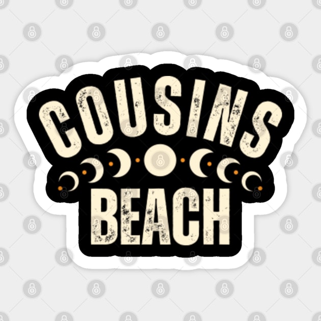 Vintage Cousins Beach Moon Phases Soulmate Cousins Beach Sticker